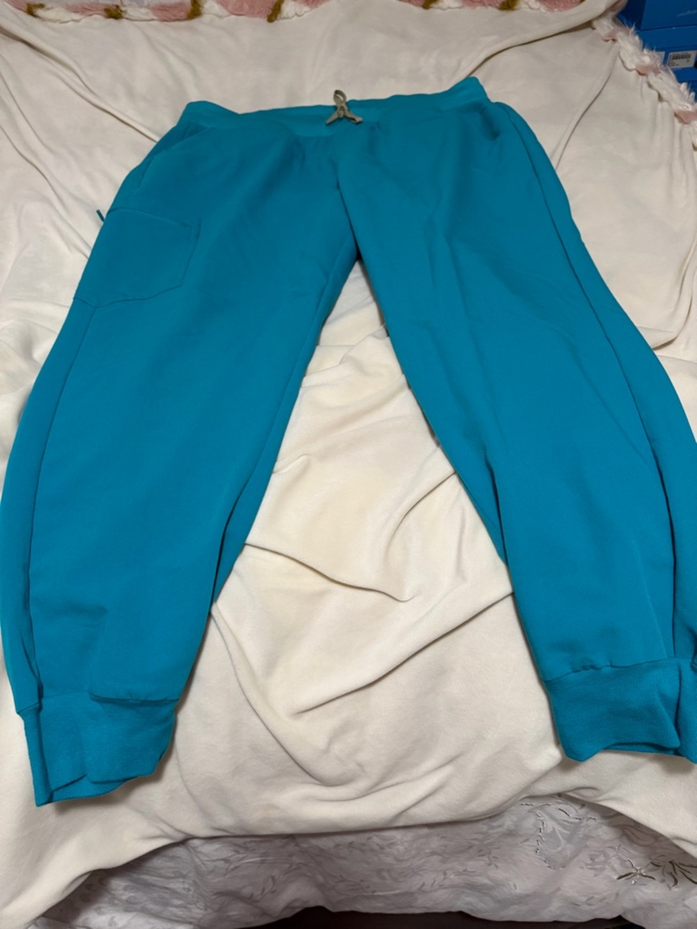 Figs Technical Collection Teal Joggers XL Scrubs